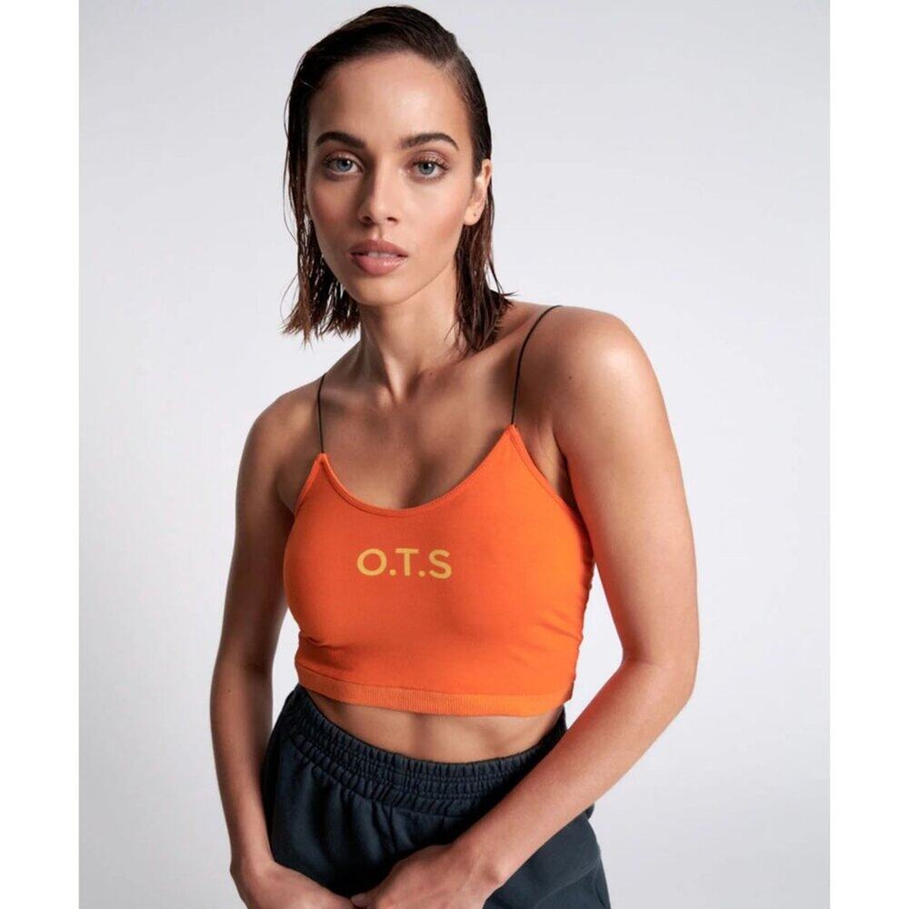 One Teaspoon OTS String Crop Top Orange Medium New with Tags